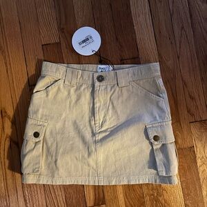 Moss Cargo Mini Skirt in Khaki